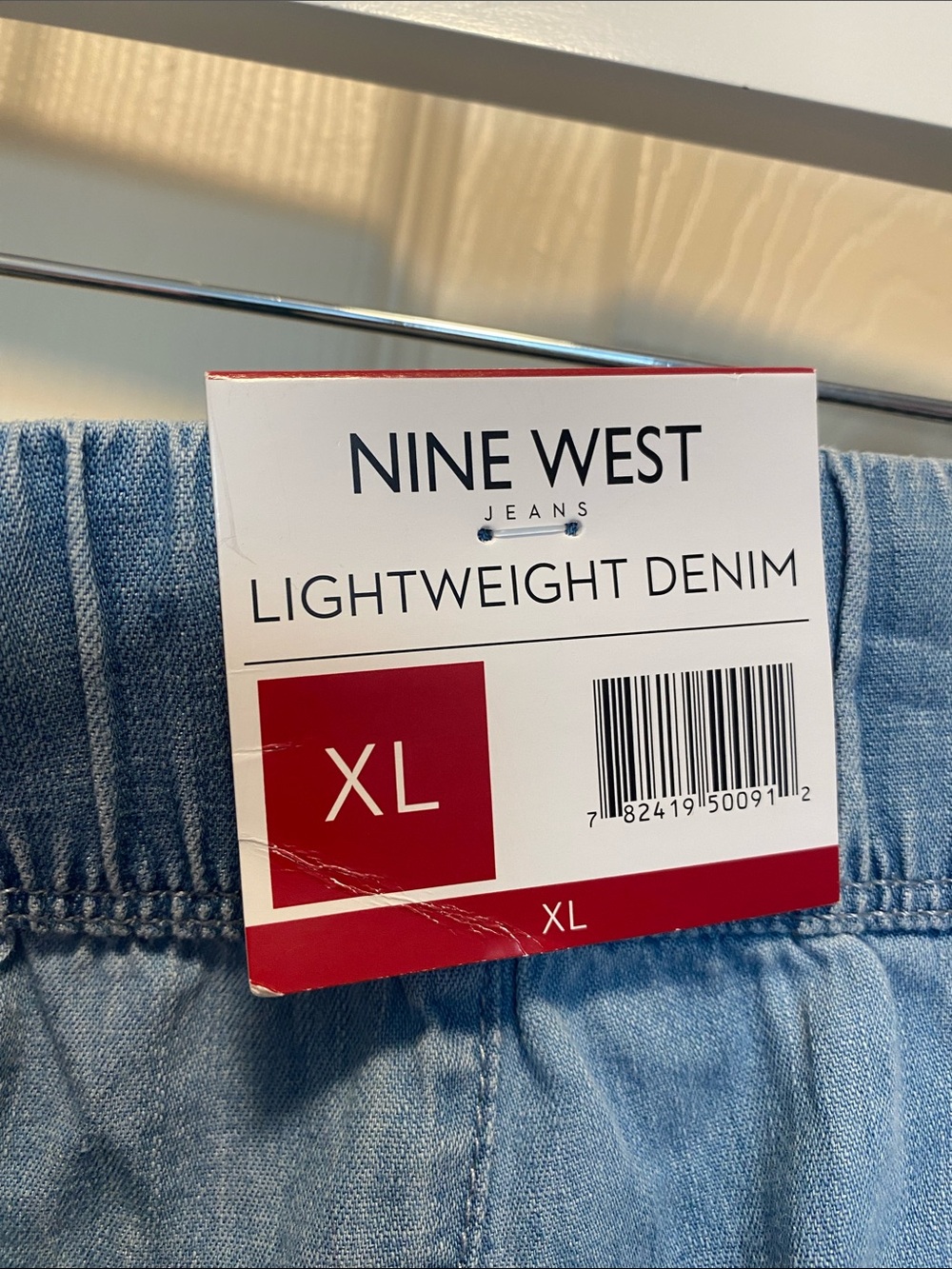 Nine West Wide Leg Lightweight Denim Pants - Picture 4 of 6